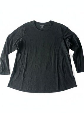 Segments 100% Merino Wool Black Long Sleeve Top 3X